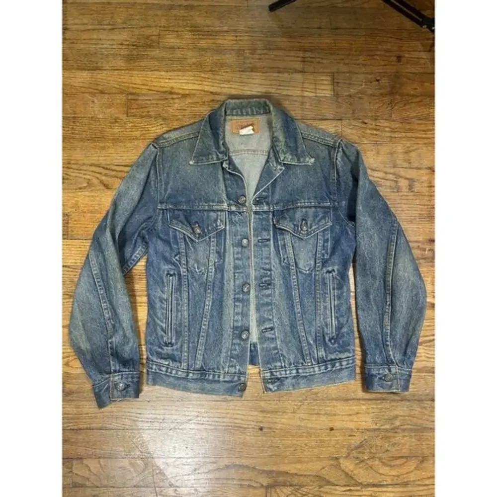 Vintage Men’s 36 Levi’s Trucker Denim Jacket Type III Brown Distressed Unwashed‎ - Picture 6 of 6